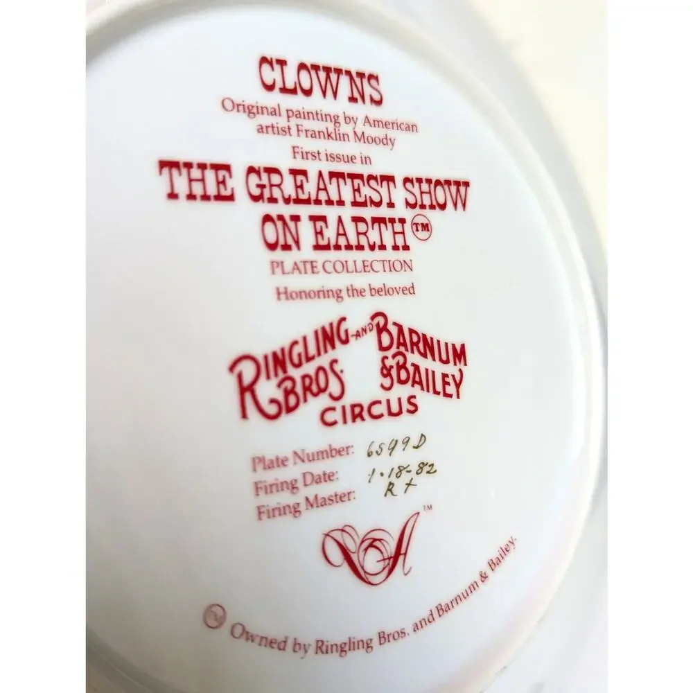 Ringling Bros. Vintage 1982 Collectors Plate • 